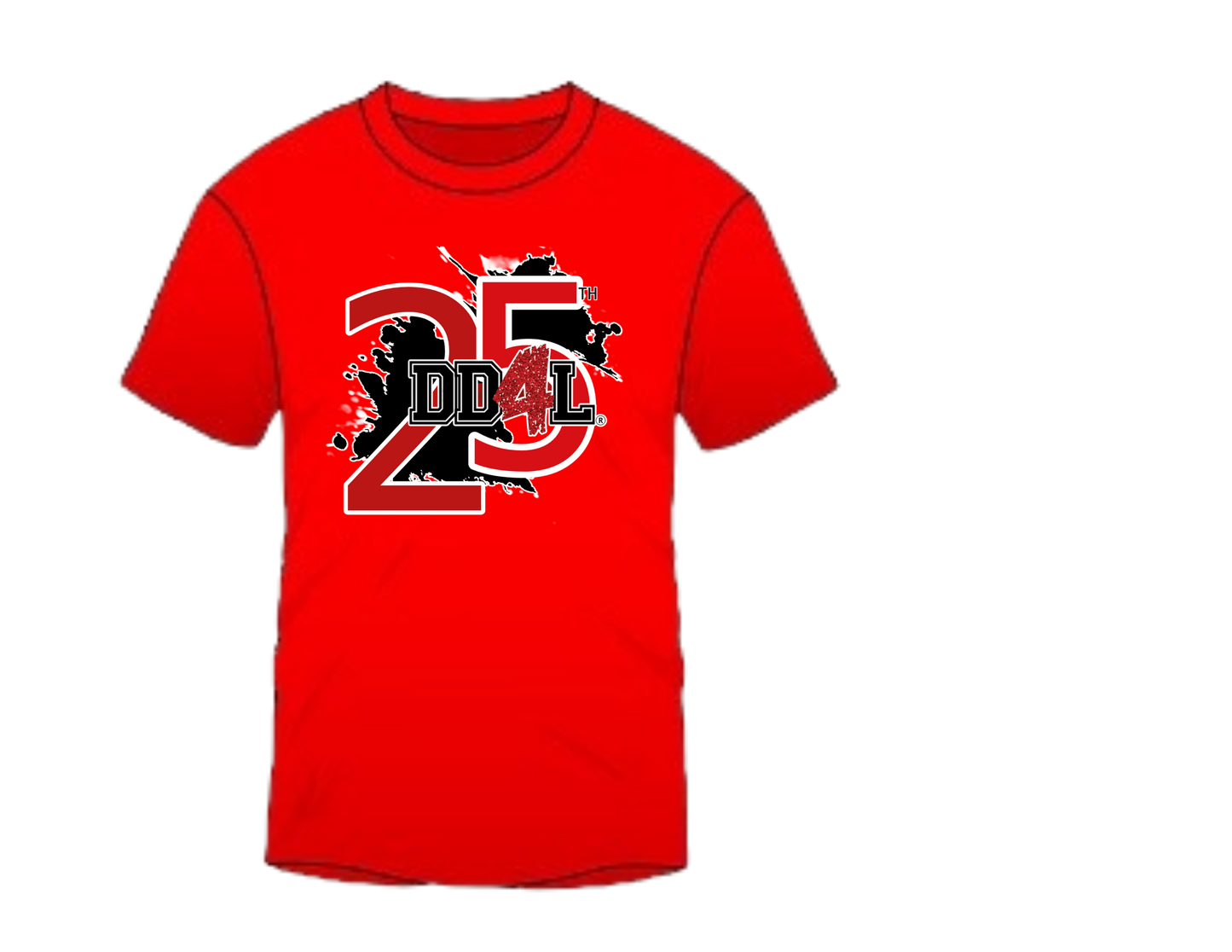 "LIMITED EDITION" DD4L 25TH SPLATTER TEE