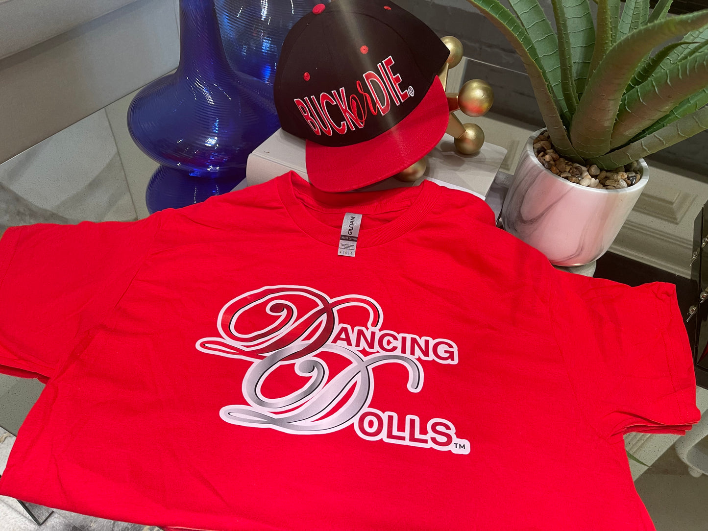 Red Dancing Dolls Logo Tee